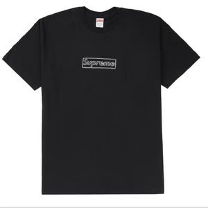 Supreme x KAWS chalk logo tee black (medium)